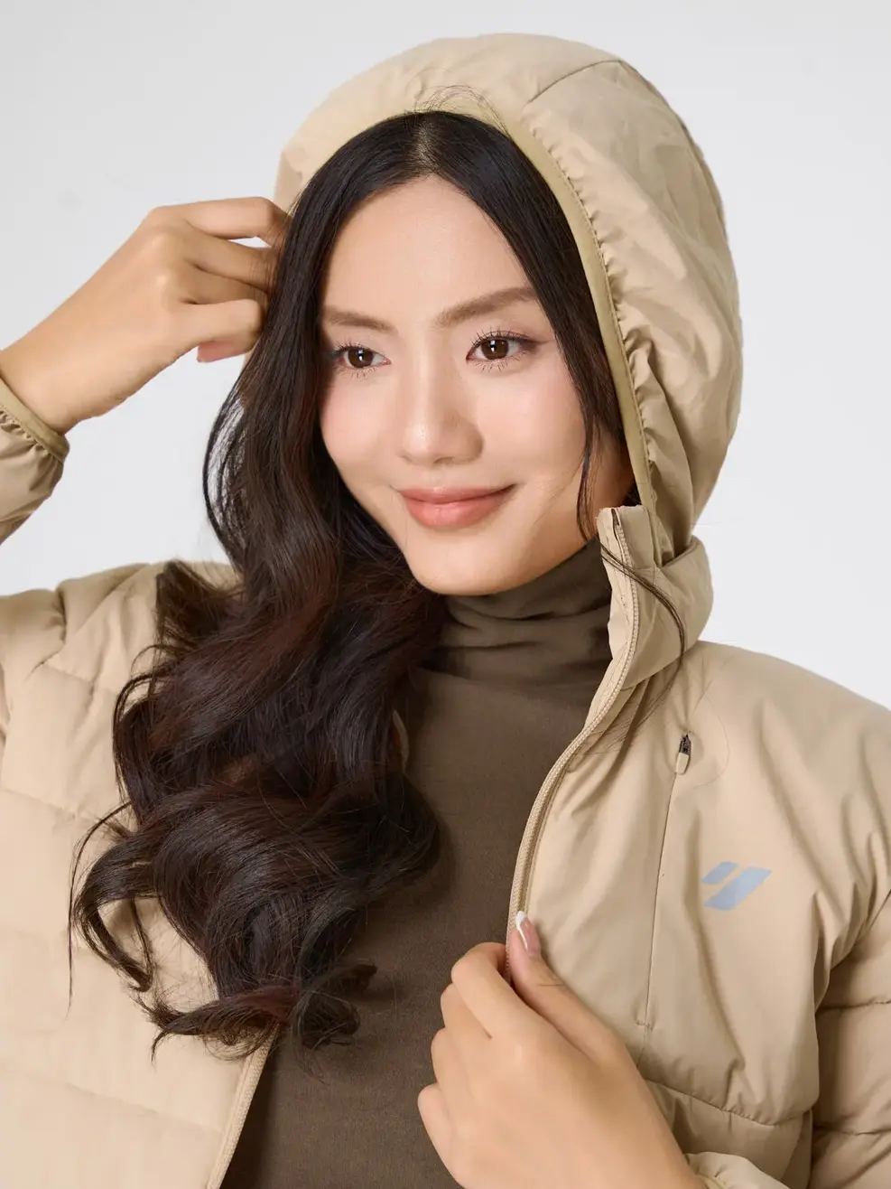 Áo Phao Nữ Mũ Ẩn 4S.Plus - Nâu 177 - S