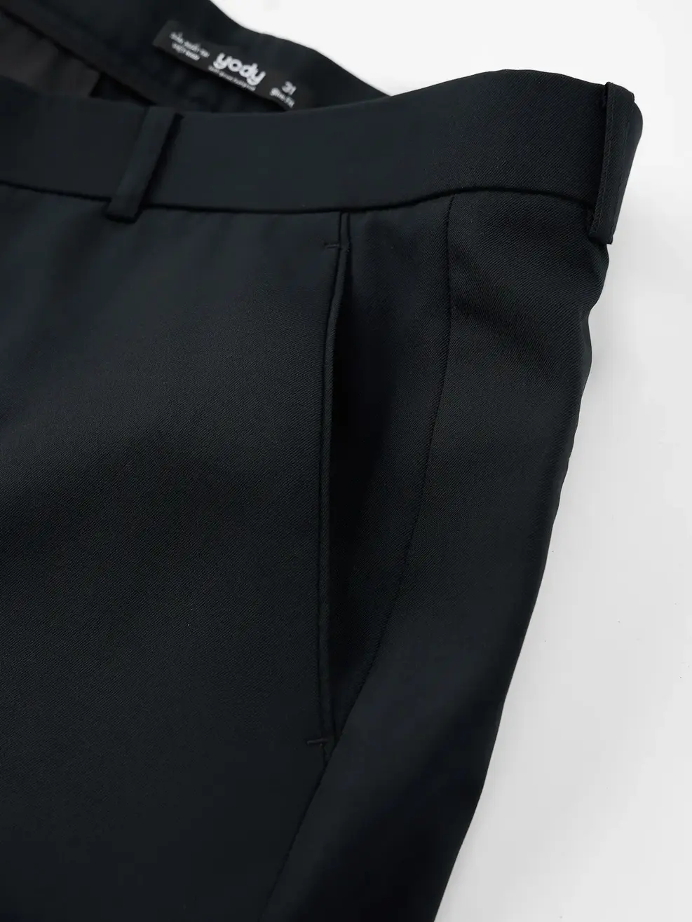 Quần Âu Nam Slim Fit Cạp Chun Siêu Phẳng - ĐEN 002 - 29