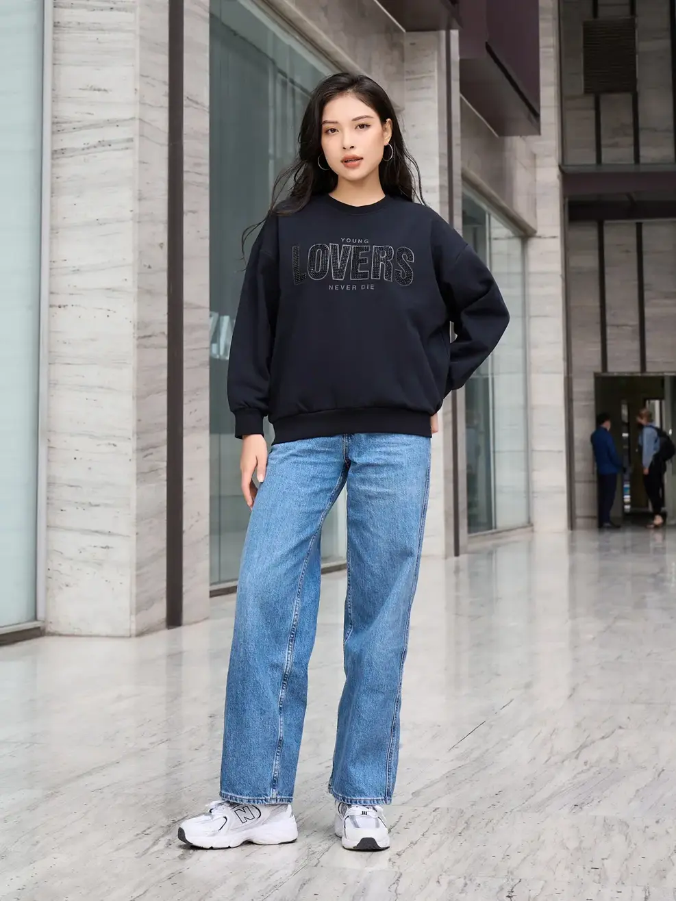 Áo Thu Đông Nữ Đính Đá Giảm Giá Lỗi - Đen - S