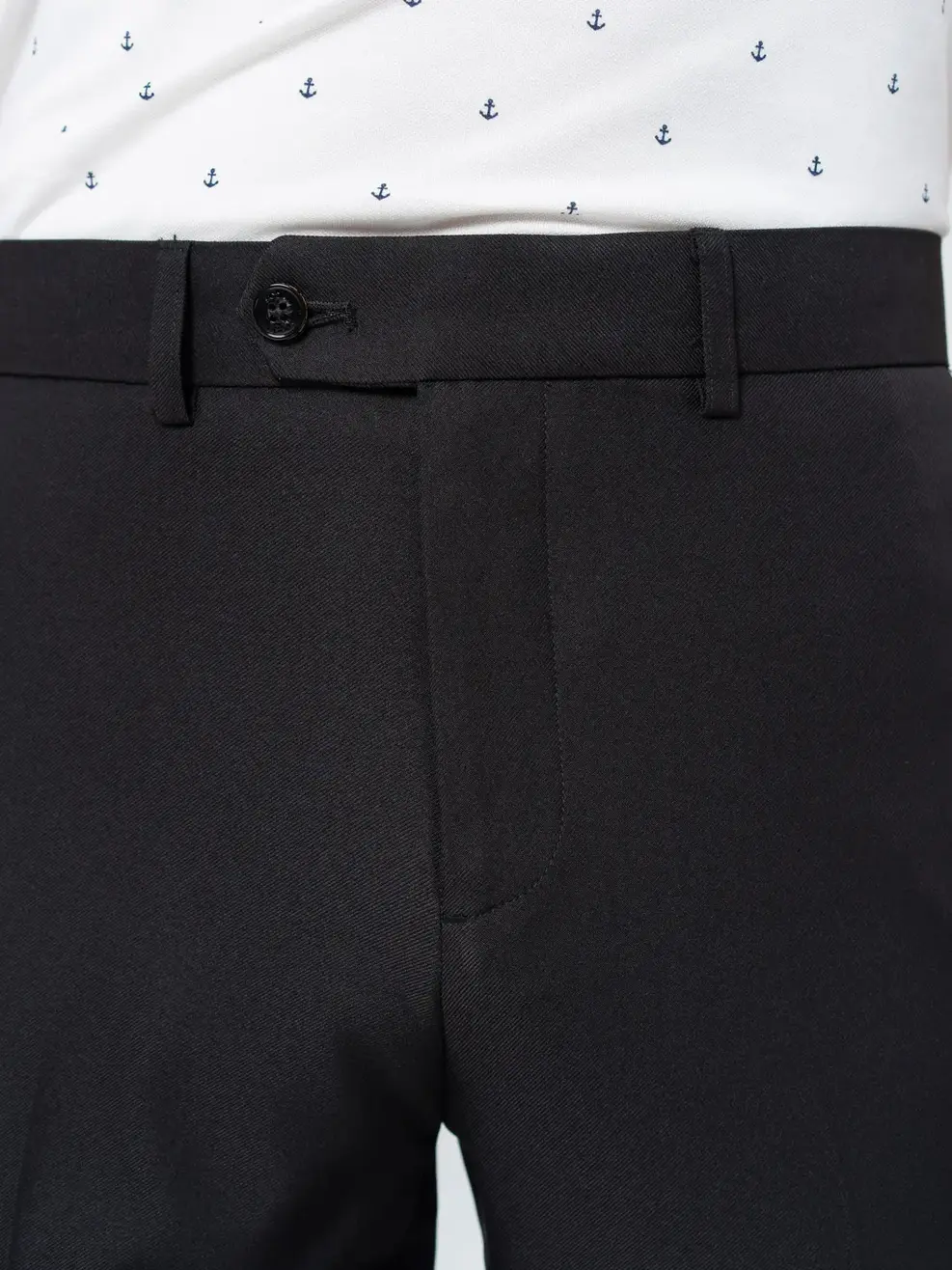 Quần Âu Nam Slim Lé Sườn - Đen - 29