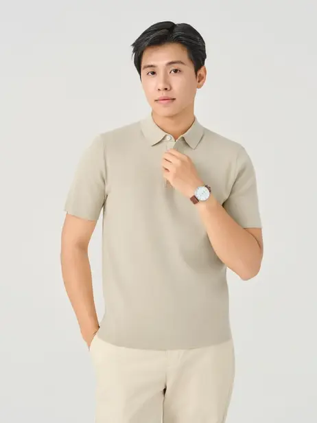Áo Len Polo Nam Cổ 3 Cúc Thanh Lịch Ấm Áp