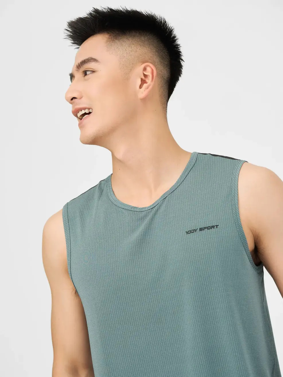 T-shirt Thể Thao Nam Tanktop - Xanh ghi - M