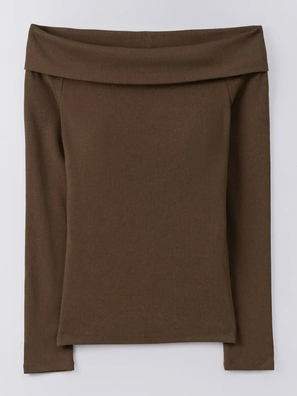 Áo Thu Đông Nữ Trễ Vai - Nâu - S