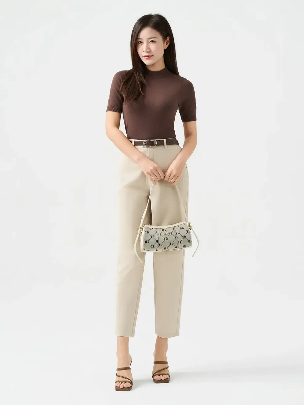 Quần Khaki Baggy Cạp Bán Chun - Be 043 - 26