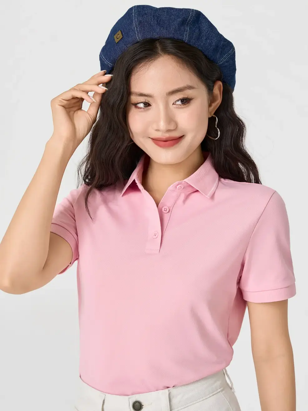 Áo Polo Nữ Cơ Bản Dáng Suông - Hồng 037 - XS