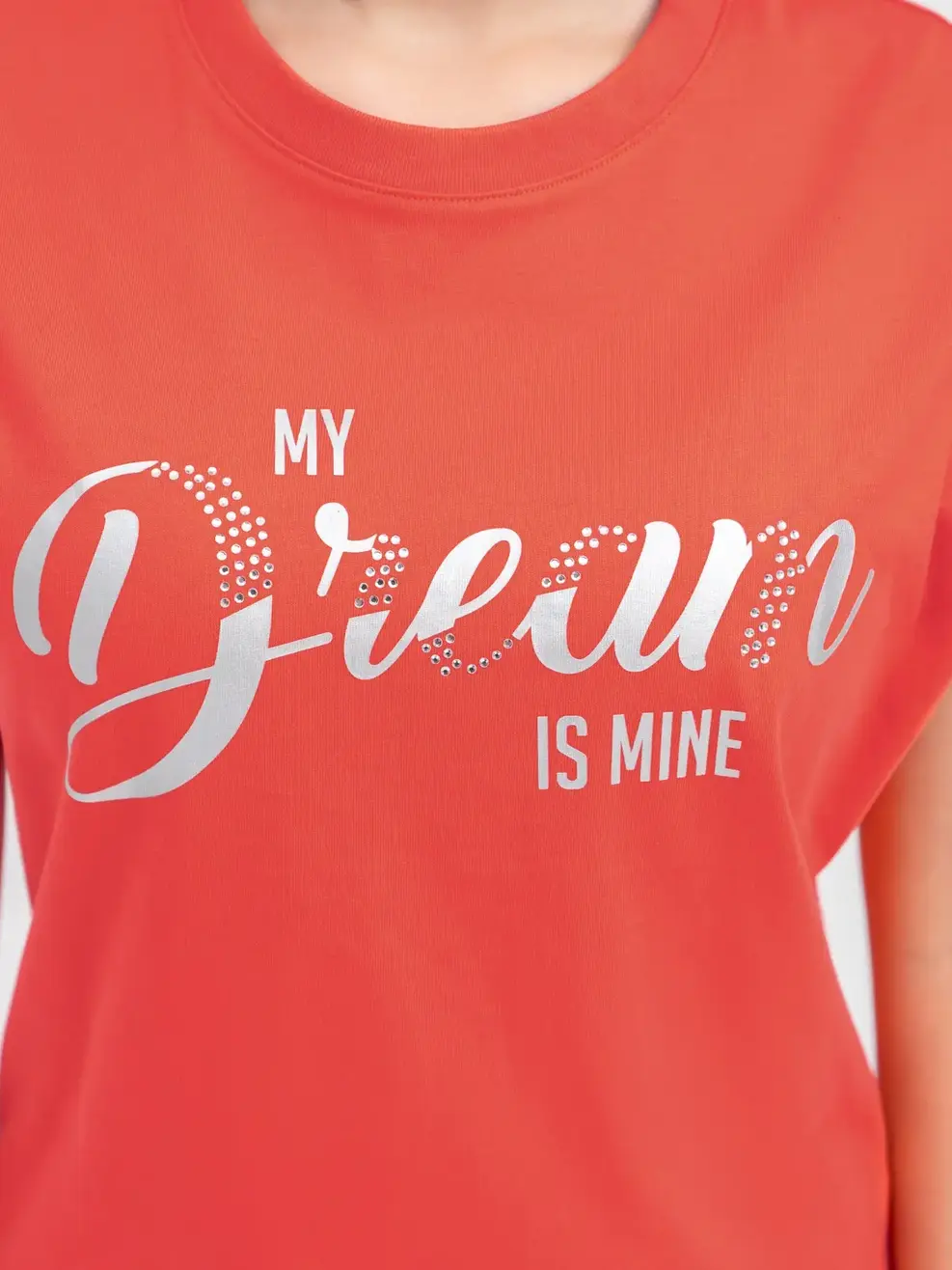 Đồ Bộ Nữ Sooc Tay Rơi Đính Đá 100% Cotton - Hồng - S