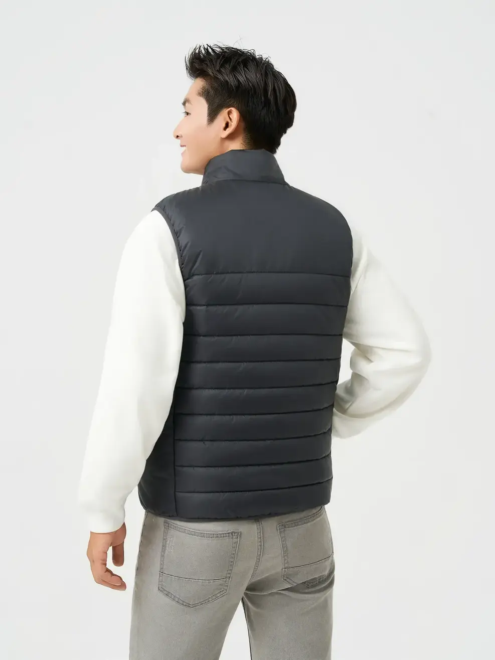 Áo Phao Gile Nam Thời Trang Kéo Khóa - ĐEN 002 - M