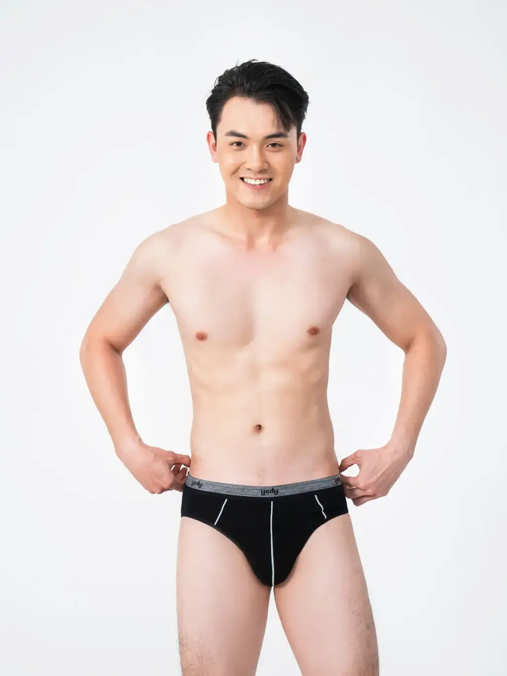 Quần sịp nam briefs bamboo mềm thoáng - Đen - M