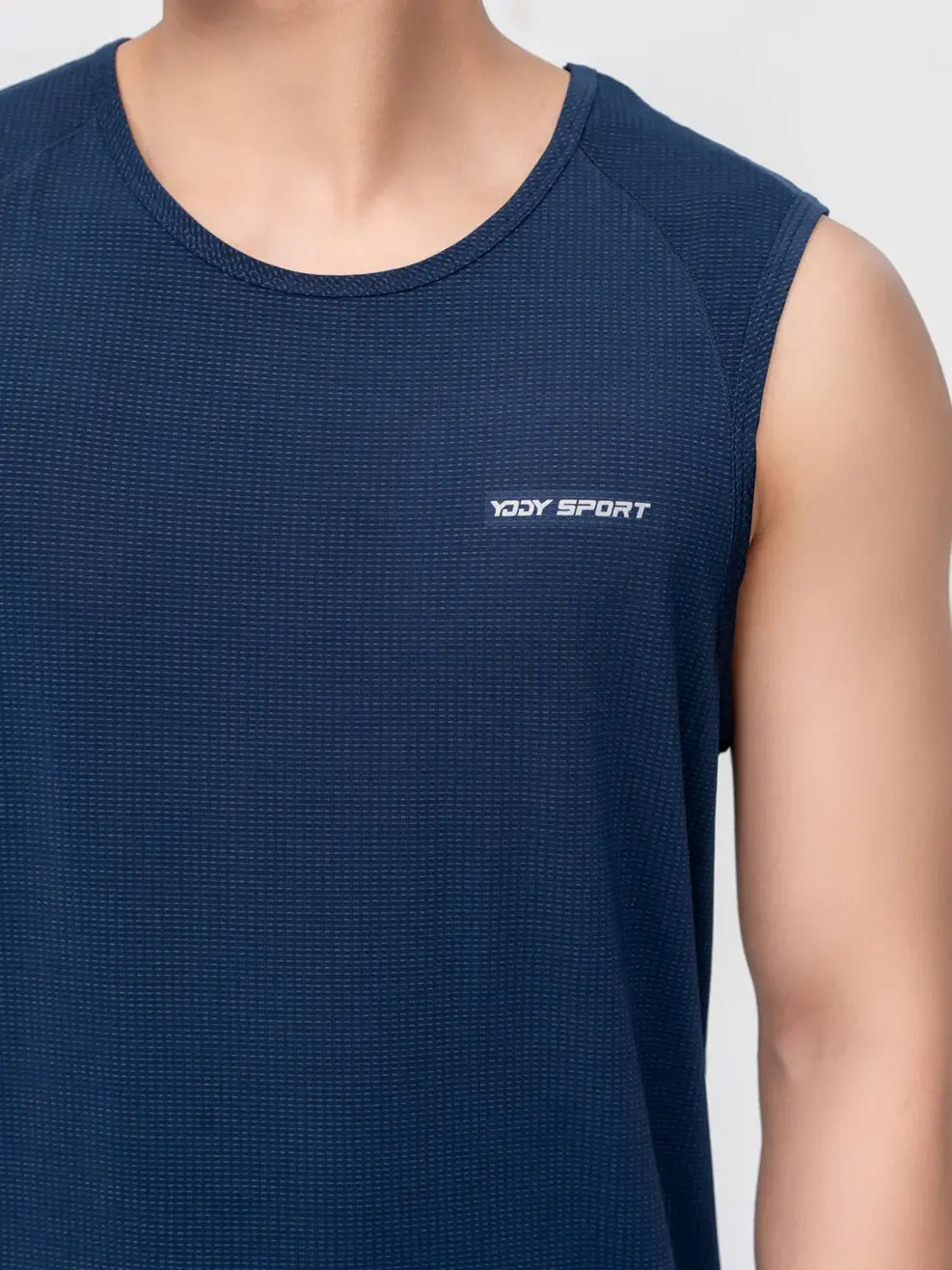 T-shirt Thể Thao Nam In 2 Kẻ Lưng - Xanh tím than - M