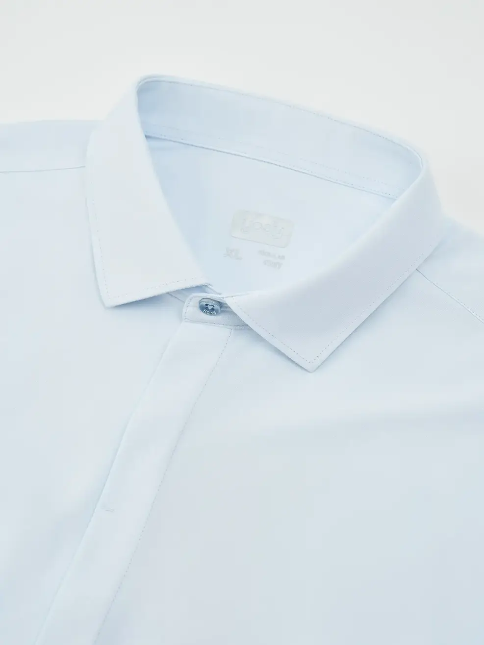 Áo Sơ Mi Nam Cộc Tay Knit Phối Nẹp - Xanh da trời 116 - S
