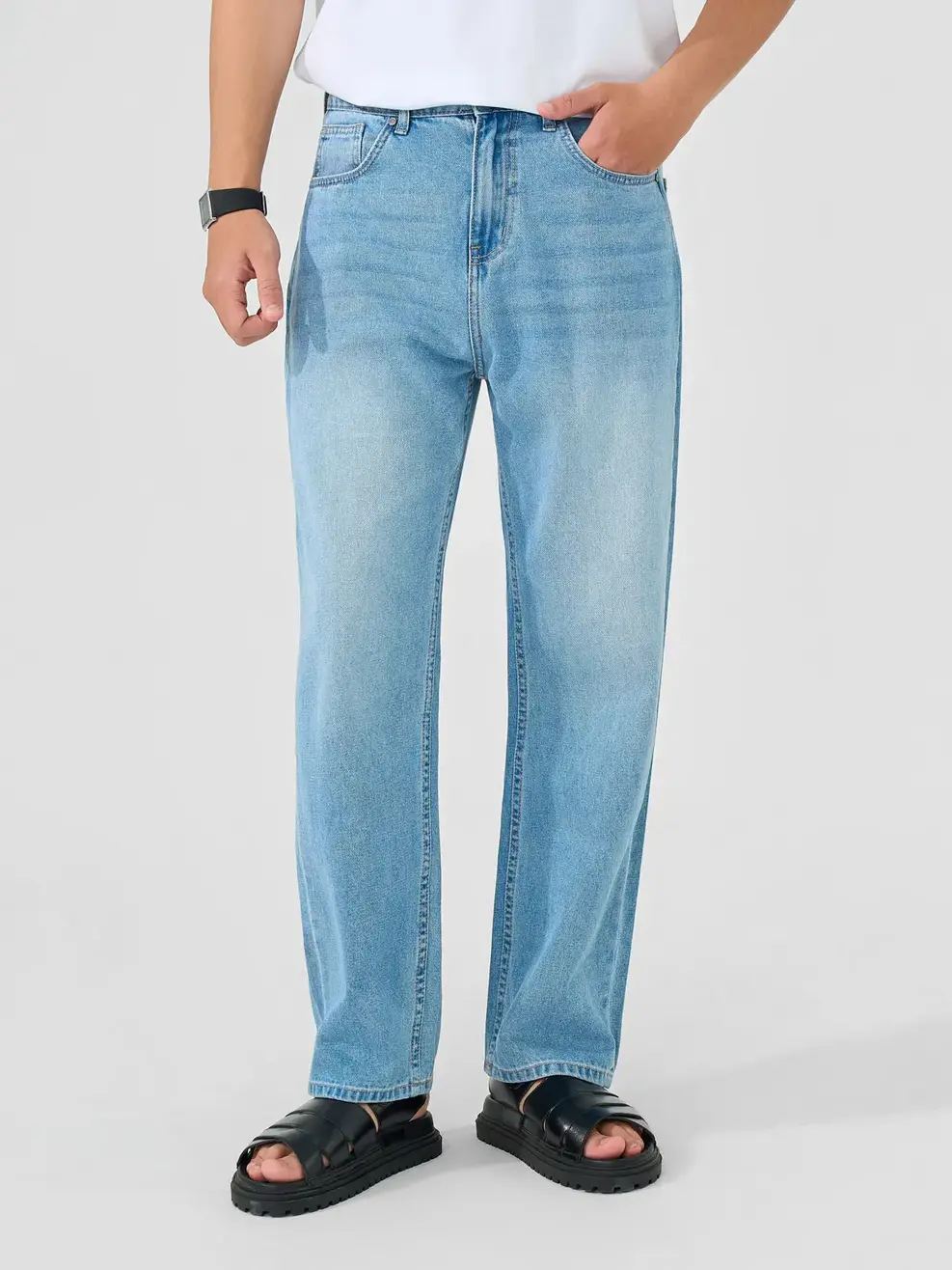 Quần Jeans Nam Straight Denim – Urban Indigo - Màu chàm 003 - 32