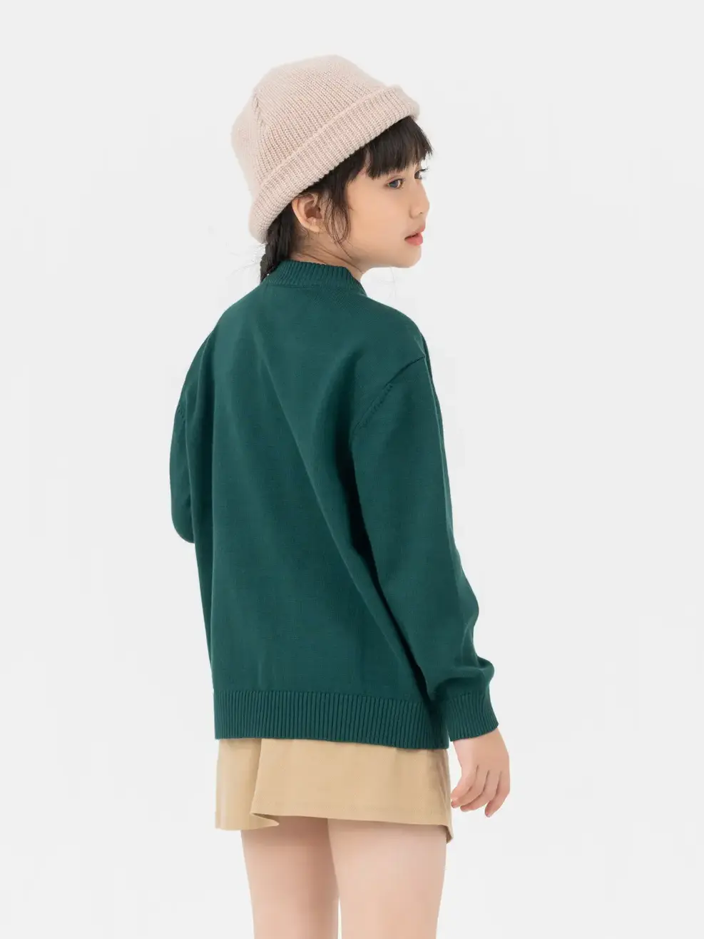 Áo Len Trẻ Em Viscose Cơ Bản - Xanh đậm - 6