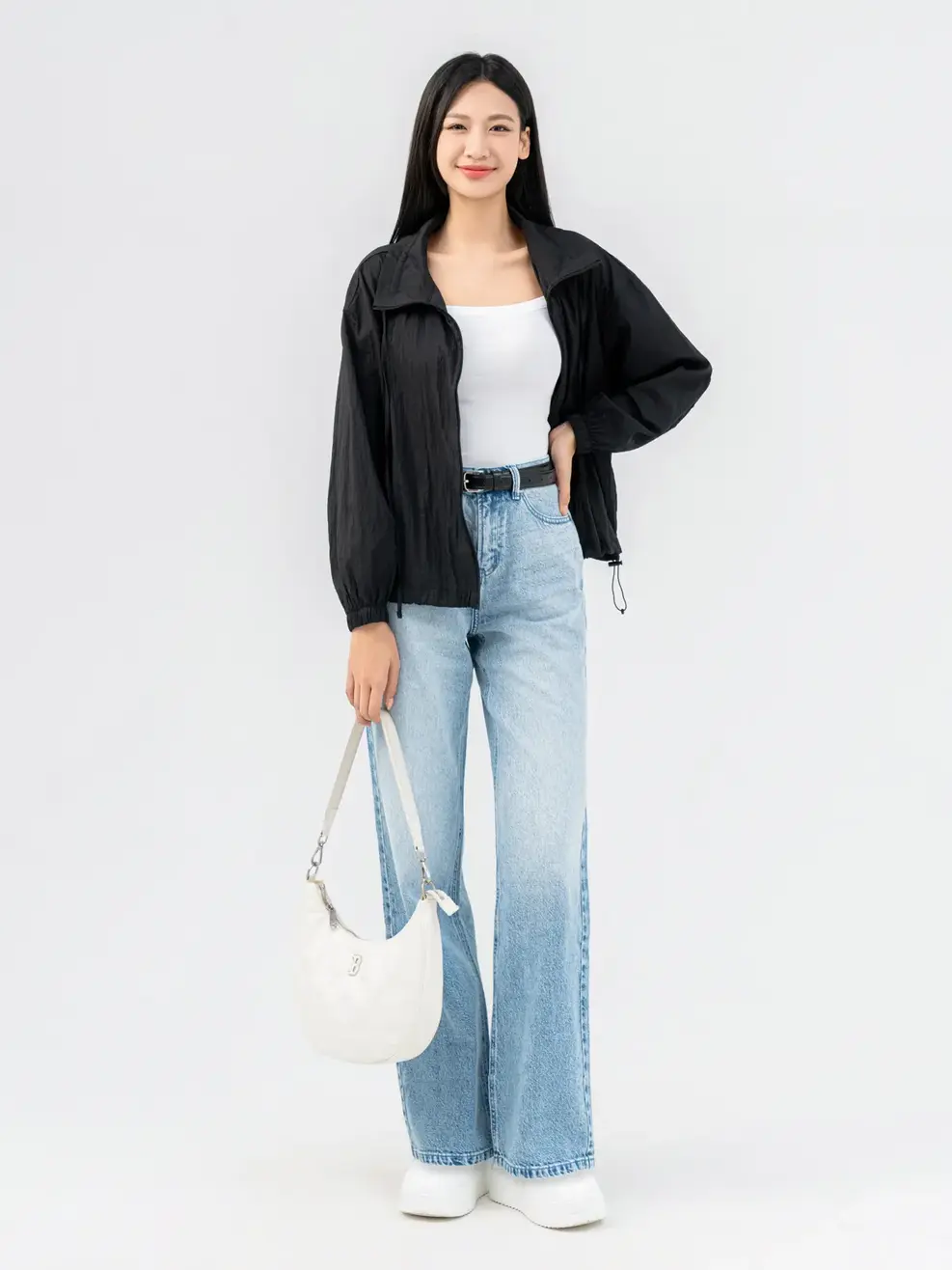 Áo Khoác Thể Thao Nữ Siêu Nhẹ - Đen - M