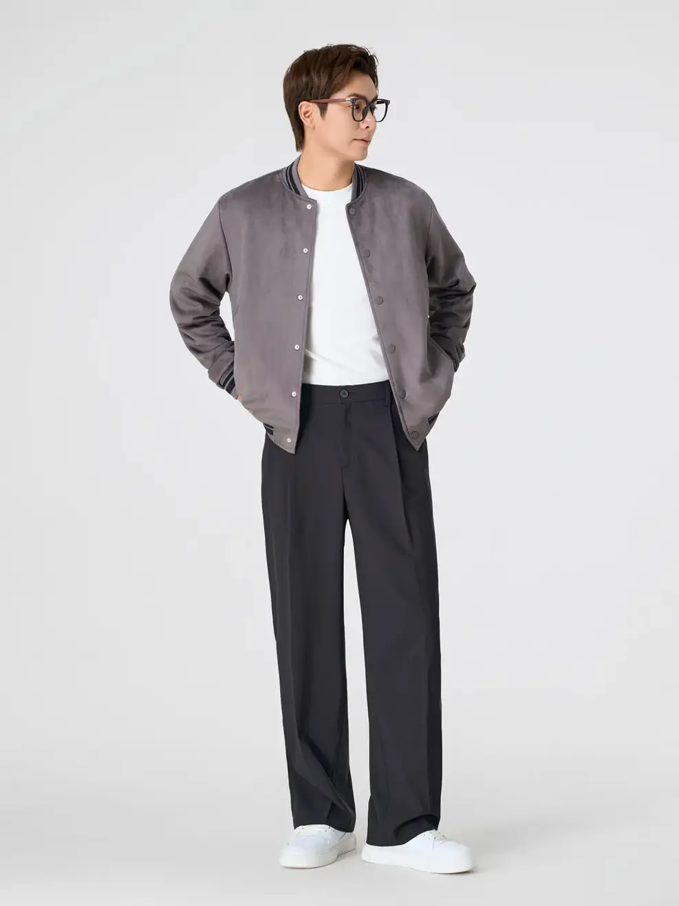 Quần Âu Nam Nam Cạp Chun Daily Pant - Đen 061 - 29