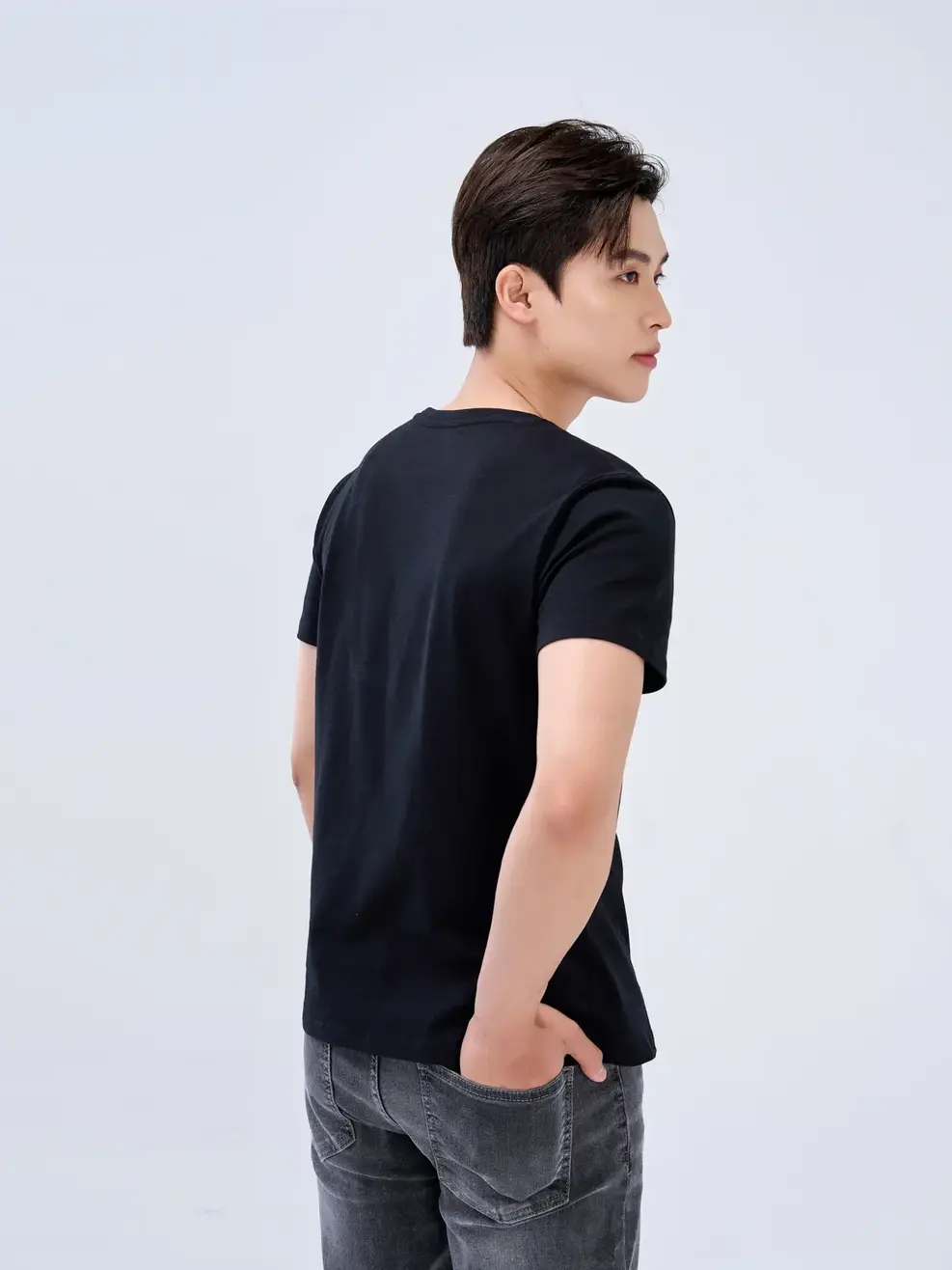 Áo thun nam in BREAK THE RULES - Đen - L