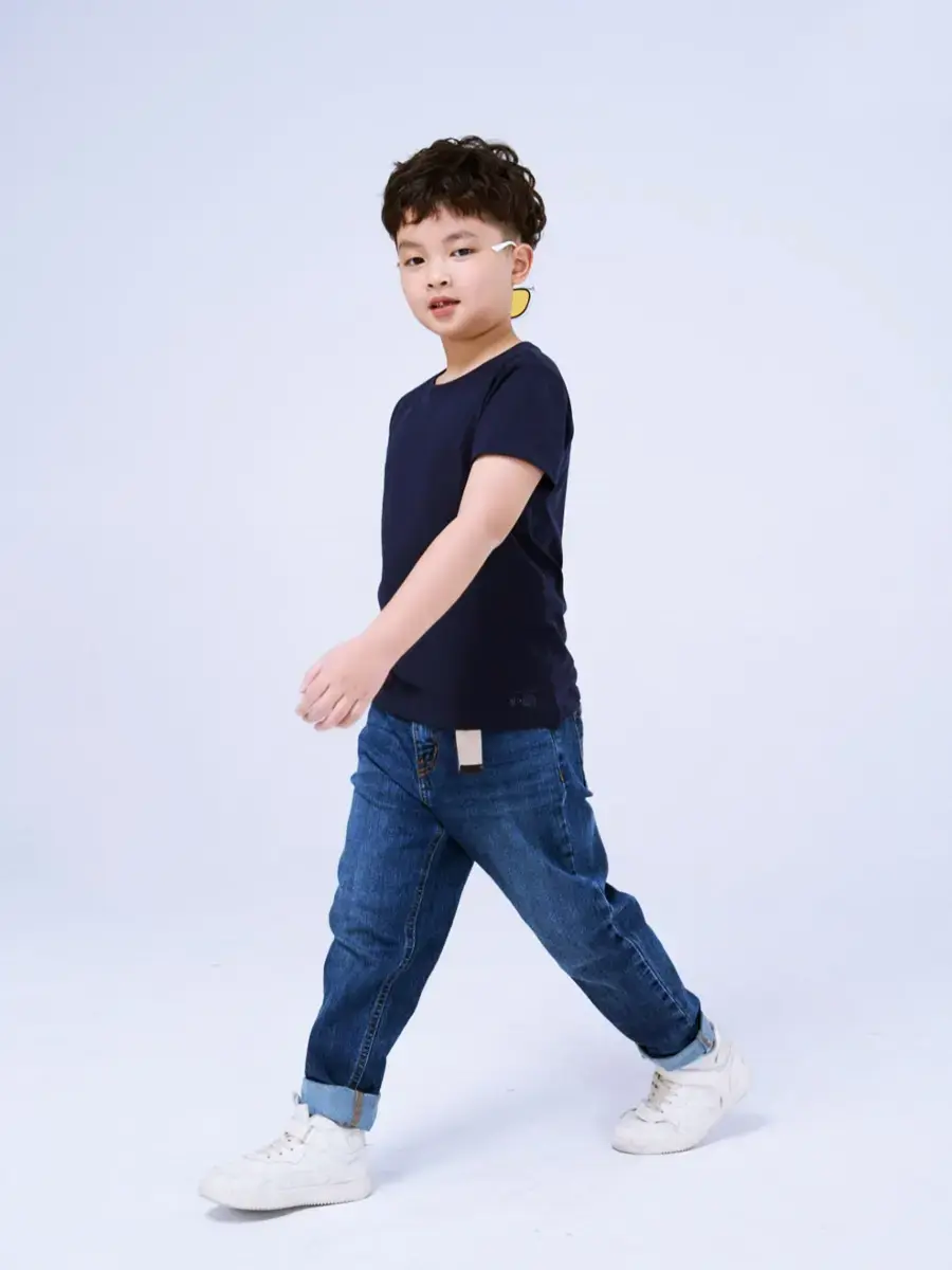 Áo kid lớn LOGO YODY - Tím than - 12