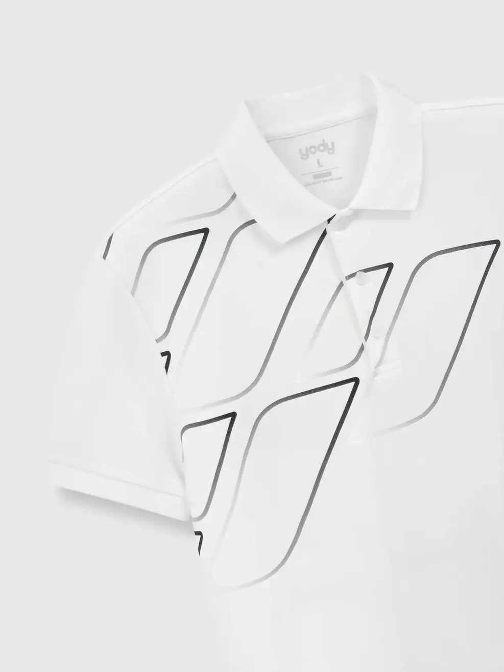 Áo Polo Nam Slim In Thân Trước Có Xẻ Tà - Trắng 001 - M