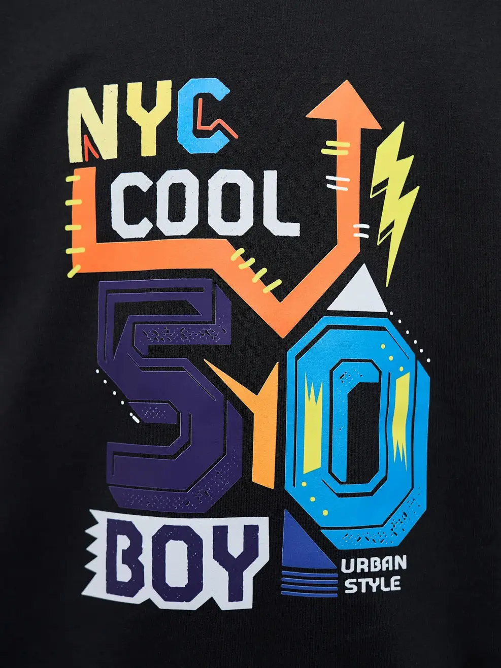 Bộ đồ kid lớn in Yody cool - Đen - 10