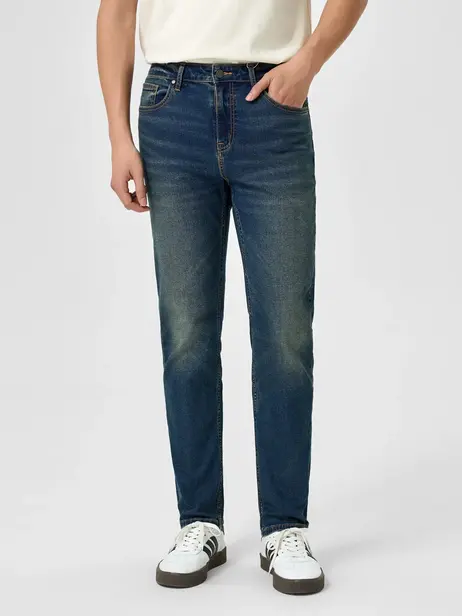 Quần Jean Nam Slim Fit Wash Vintage