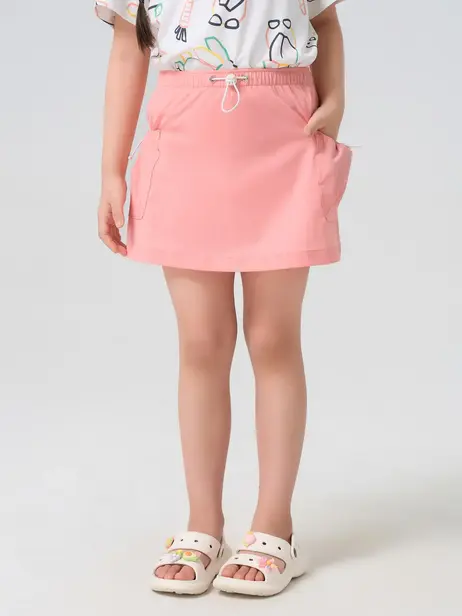 Chân Váy Kid Gió Phối Túi Rút Dây