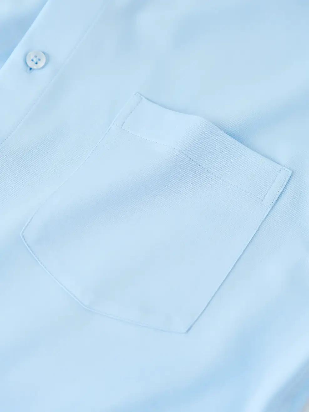 Áo Sơ-mi Nam Dài Tay Knit Túi Ngực - Xanh Da Trời 195 - XL