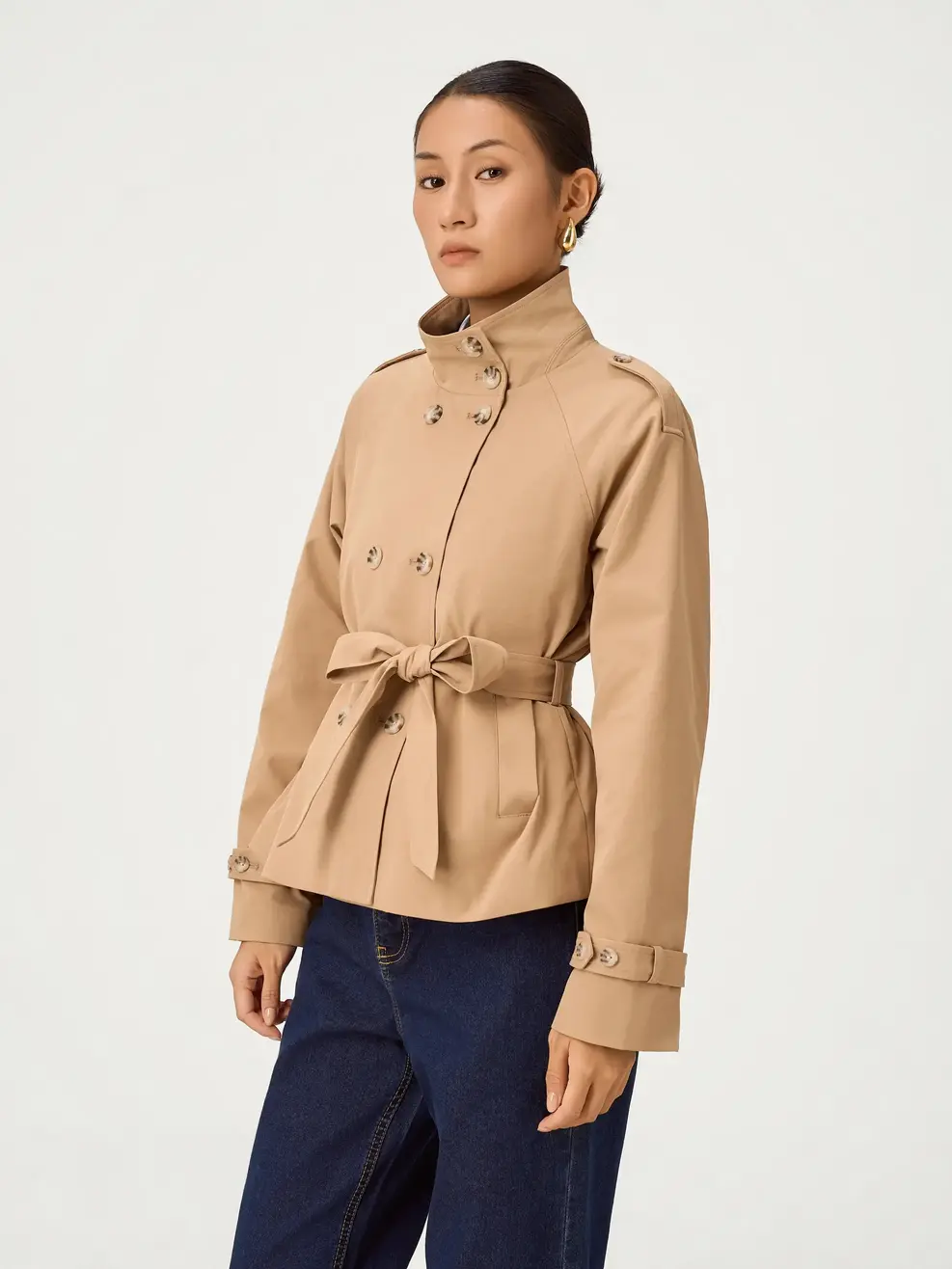 Áo Măng-tô TRENCH CASUAL - Màu nâu 020 - S
