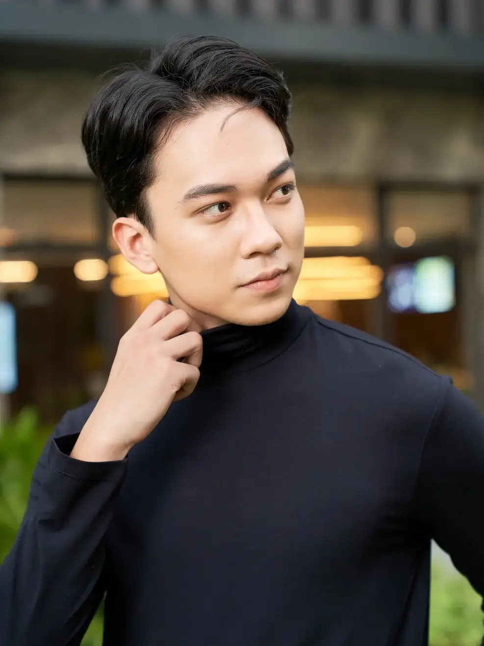 Áo Giữ Nhiệt Cổ Lọ - Đen - M