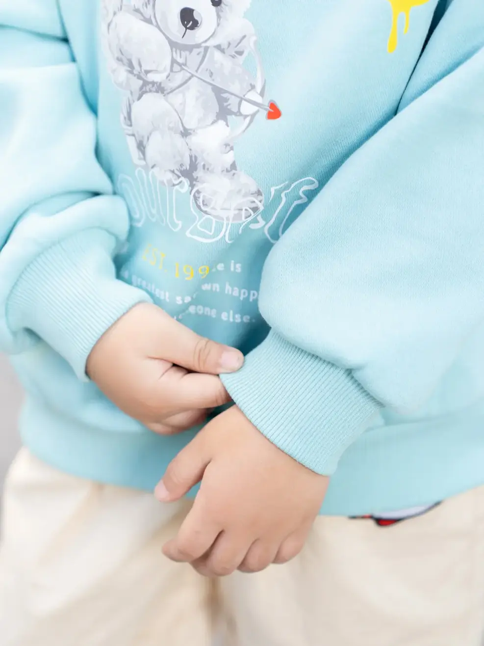 Áo gia đình in gấu - Xanh da trời - 6