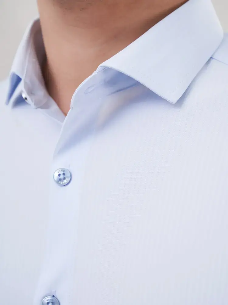 Sơ mi Knit nhật kẻ dài tay - Kẻ xanh to - M
