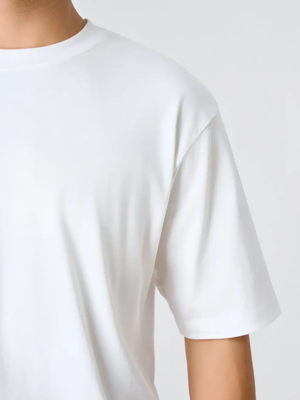 Áo Phông Tay Lỡ - Trắng 001 - M