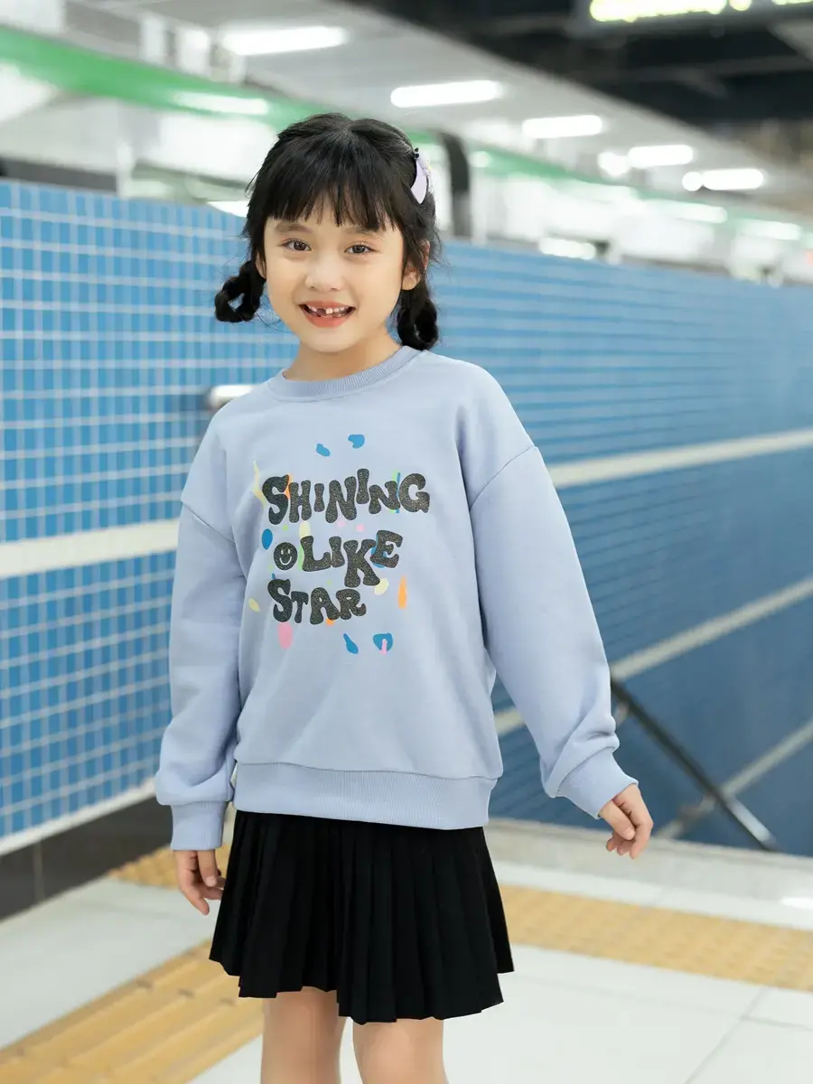 Áo nỉ kid Like star - Tím - 2