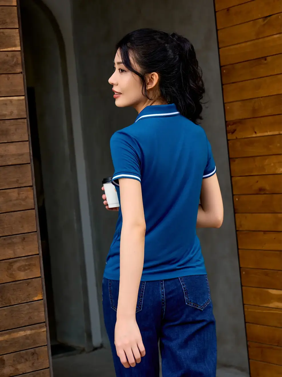 Áo Polo Nữ Softcool Pima Bo Kẻ - Xanh cổ vịt - S