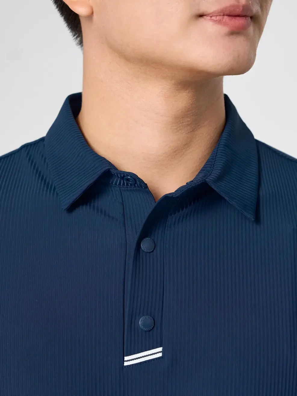 Áo Polo Nam Business Nẹp Phối Dây Dệt - Tím Than 006 - S