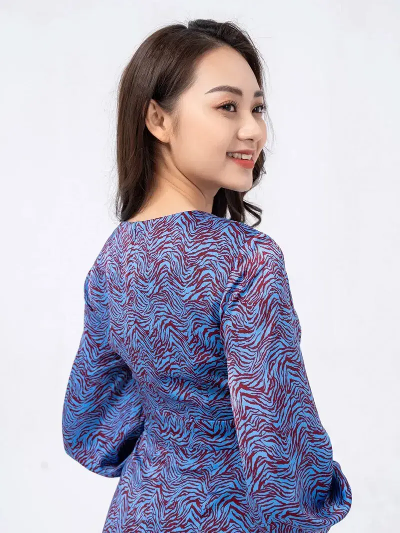 Đầm xòe đai thắt eo - Xanh - M