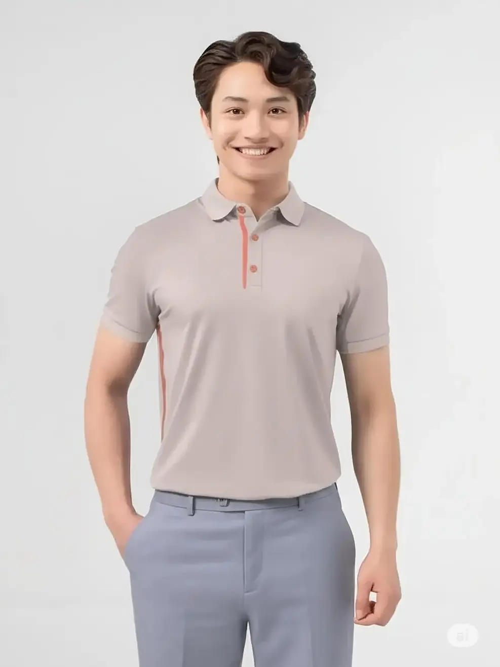 Áo Polo Nam Icecafe In Sườn(apm7423) - Be 008 - M