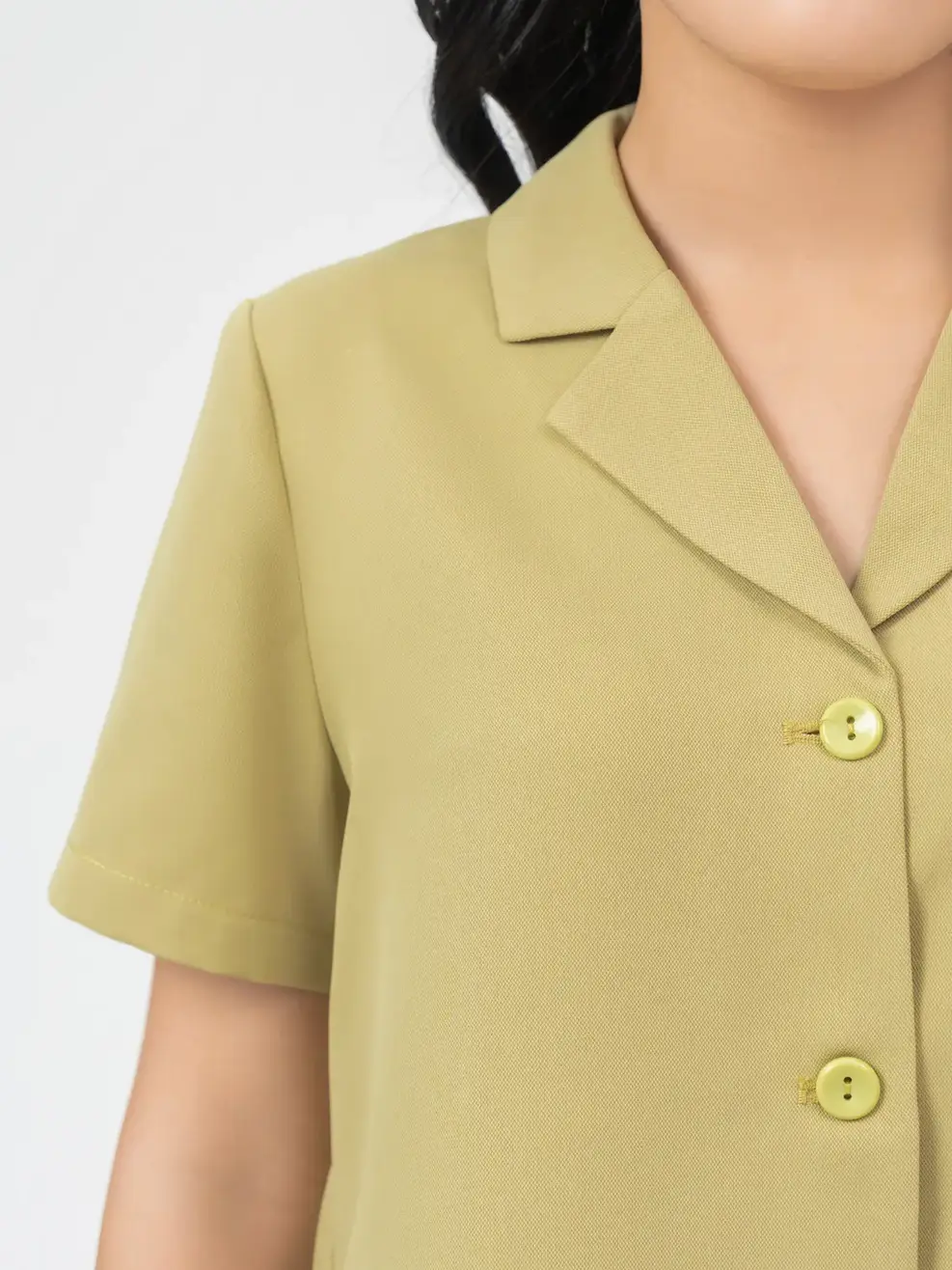Sơ Mi Cộc Tay Nữ - Xanh cốm - S