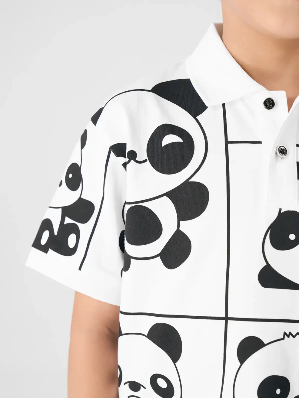 Áo Polo Trẻ Em In Tràn - Trắng - 2-3