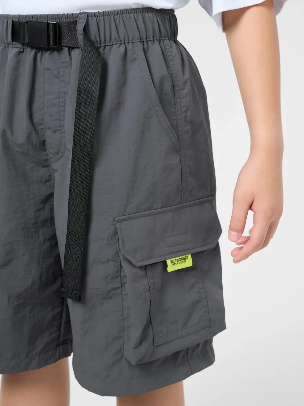 Quần Shorts Túi Hộp - Than chì 002 - 8-9