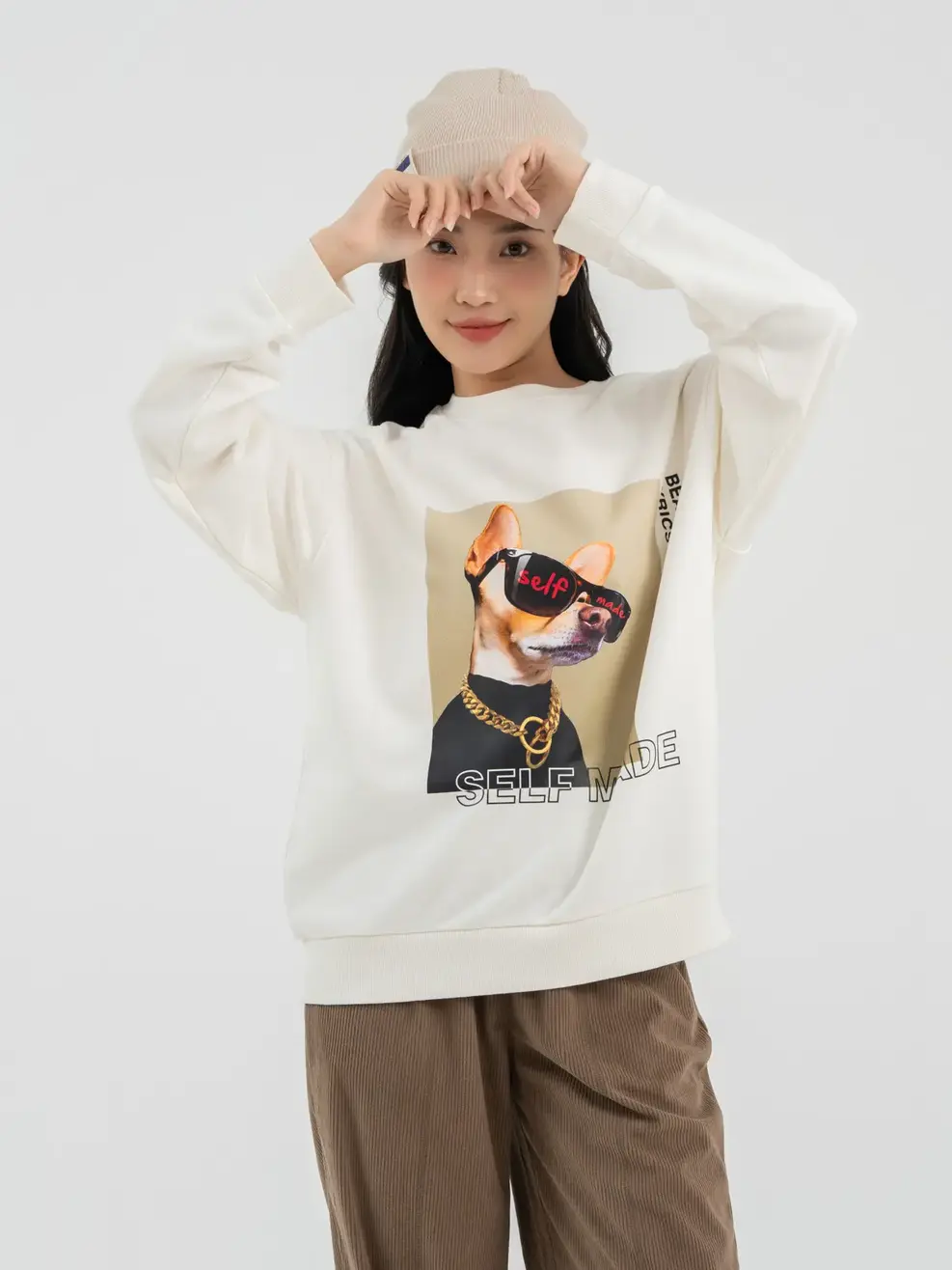 Áo Thu Đông Nữ Self Made - Trắng - S