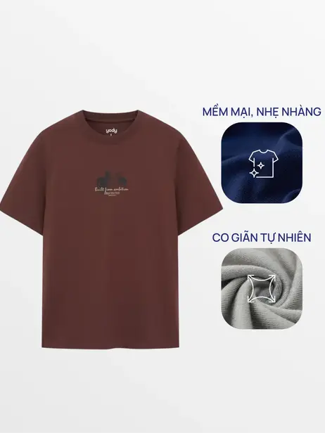 Áo Phông Nam Regular In BUILT FROM AMBITION