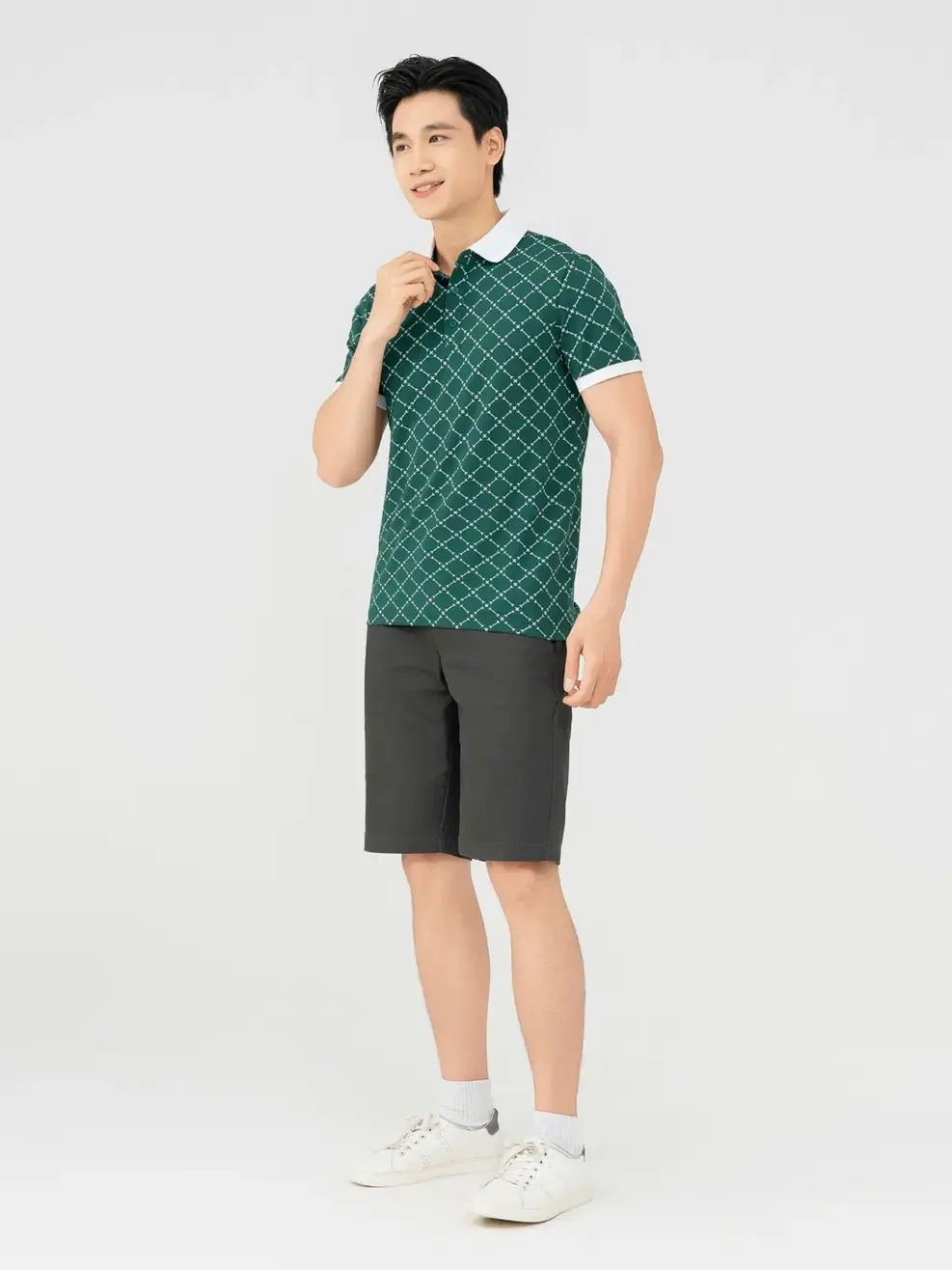 Quần Short Nam Cơ Bản - Ghi Đậm - 28