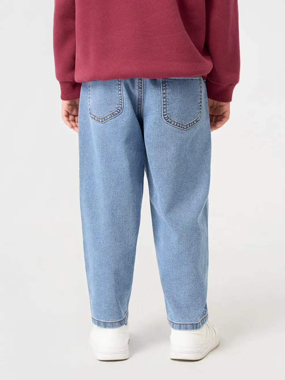Quần Jeans Baggy Cạp Chun - Màu chàm 003 - 110
