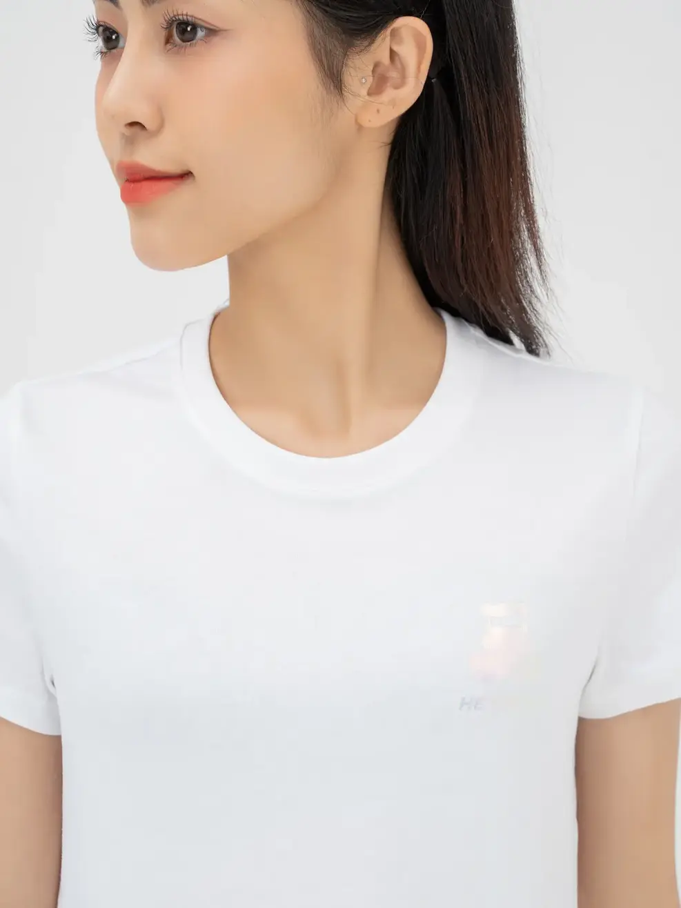 T-shirt Nữ In Gấu Heybear - Trắng 1 - S