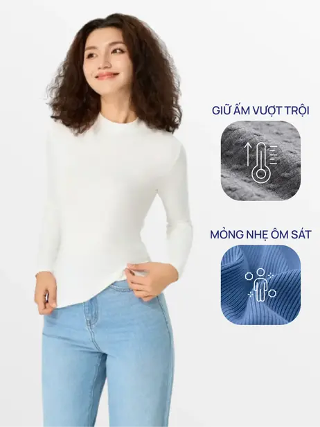 Áo Body Giữ Nhiệt Nữ Cổ 3cm (ATN7007)