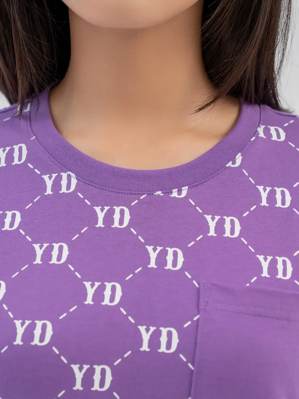 Váy Thun Nữ In Tràn Cotton Usa - Tím - S