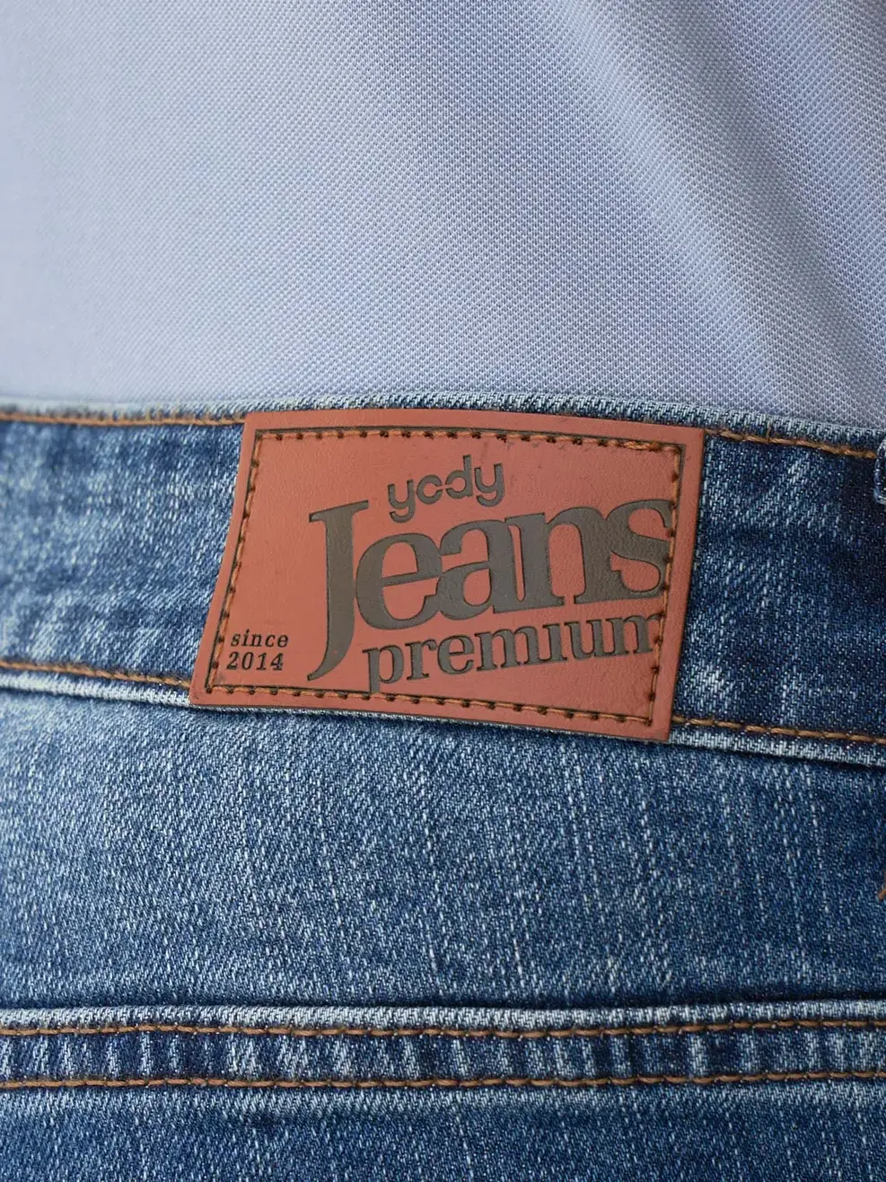 Quần jean nam Regular cotton giặt mài - Xanh đậm - 28