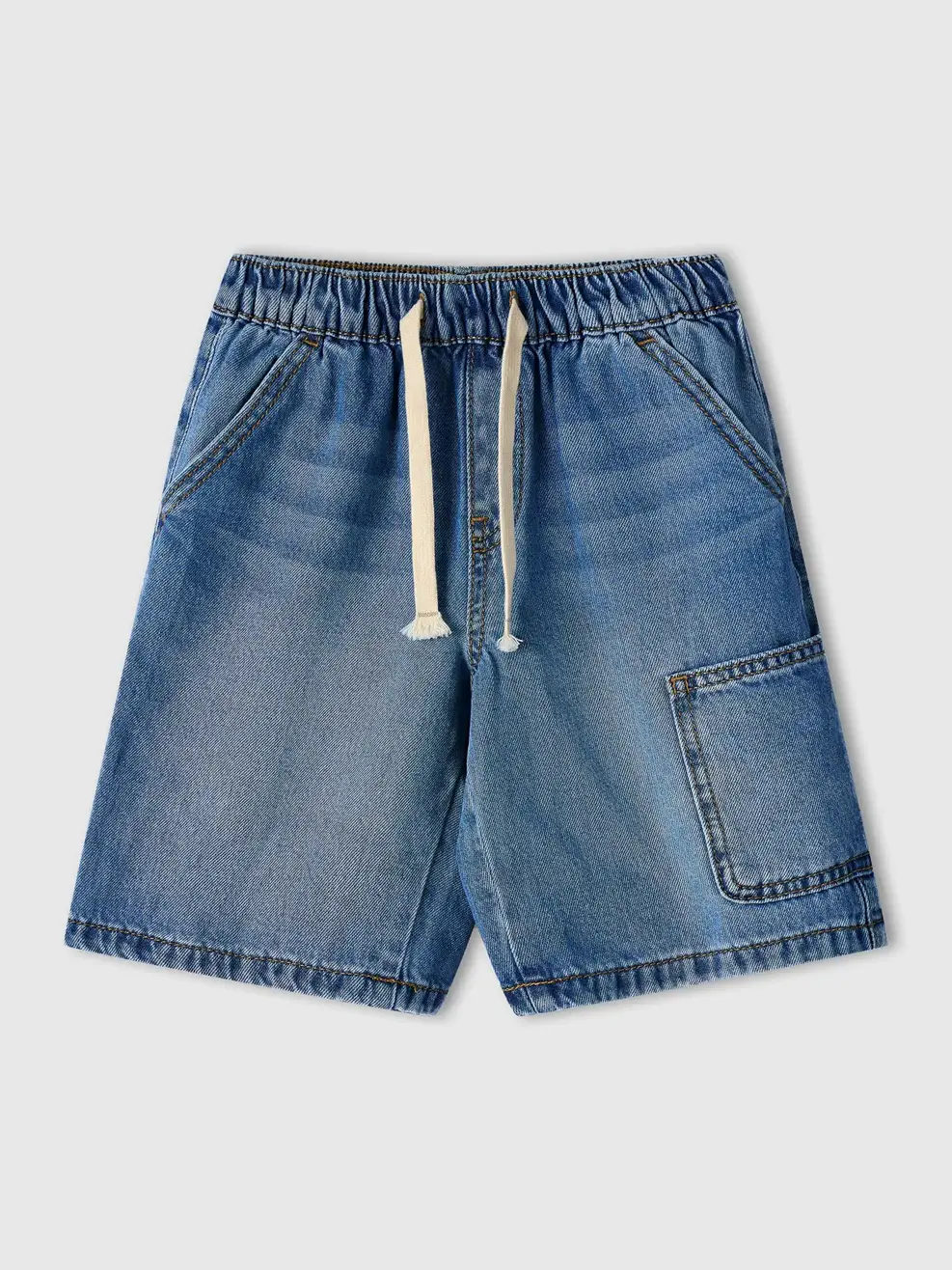 Quần Short Jeans Kid Cơ Bản - Màu chàm 001 - 110