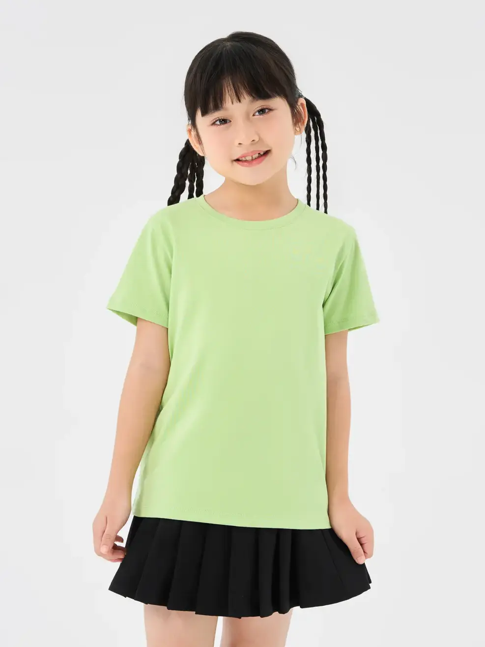 T-shirt Kid Bé Cơ Bản Cotton Usa - Xanh chuối - 2