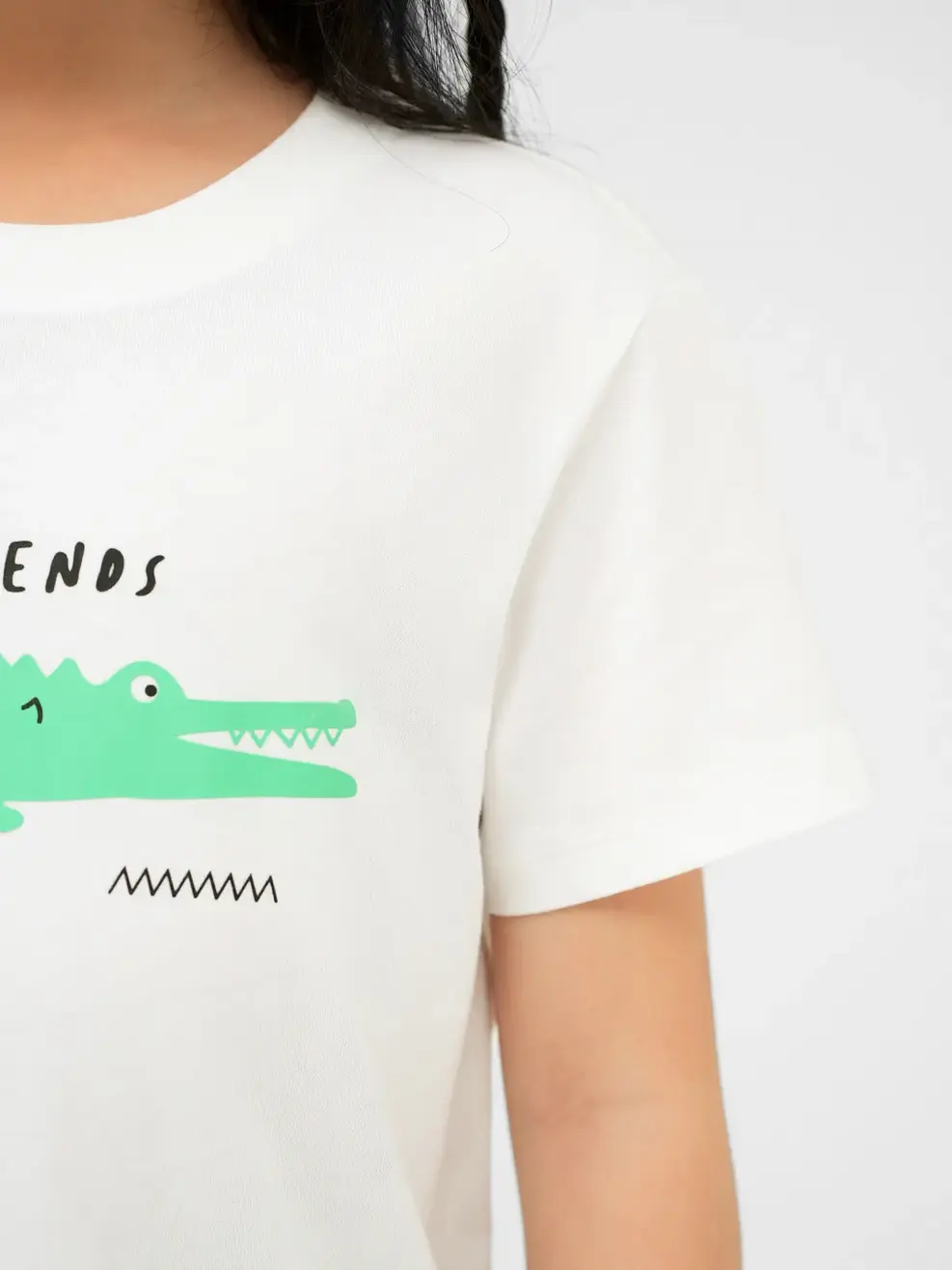 Đồ Bộ Kid In Cá Sâu Cotton Usa - Trắng Xanh - 2