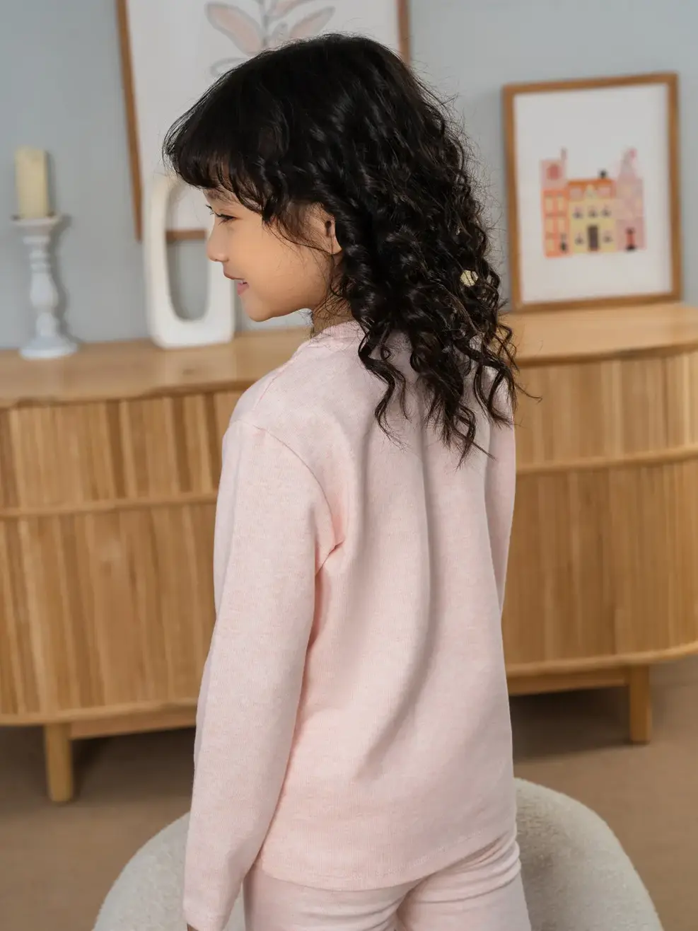 Bộ đồ kid trơn túi bụng - Hồng cam - 4